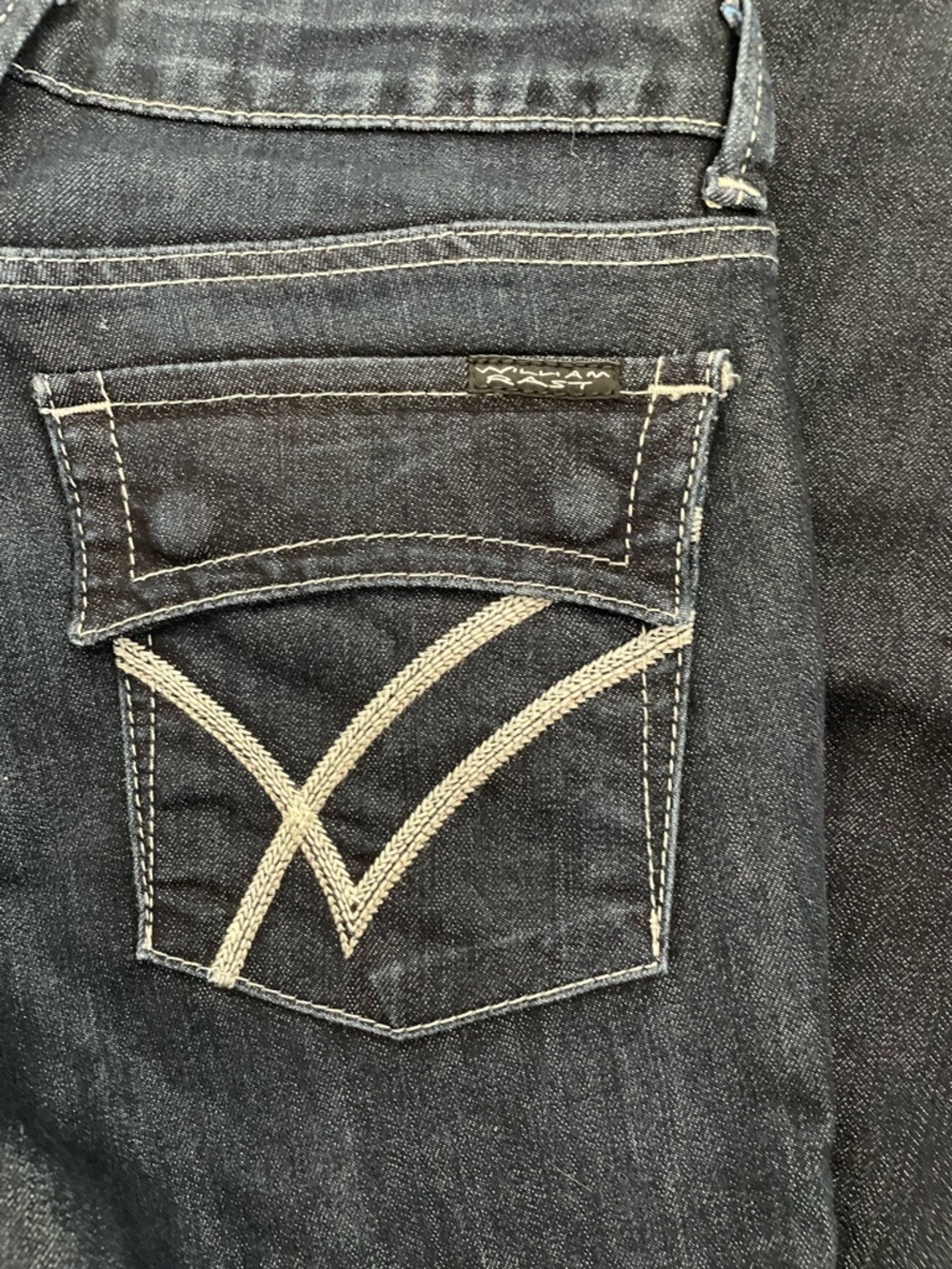 William Rast Dark Blue Women's Bootcut Jeans with Contrast Stitching - Picture 3 of 7